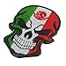 SpaceAuto Skull Head w/ Flag of Mexico Military Tactical Morale Badge Hook Loop Fastener Patch 3.54