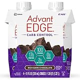 EAS AdvantEDGE Ready-To-Drink Nutrition Shake, Rich Dark Chocolate, 24 Count (one month supply)