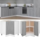 vidaXL Multi-Purpose Engineered Wood Kitchen Cabinet Grey Sonoma 75.5x75.5x81.5 view 2