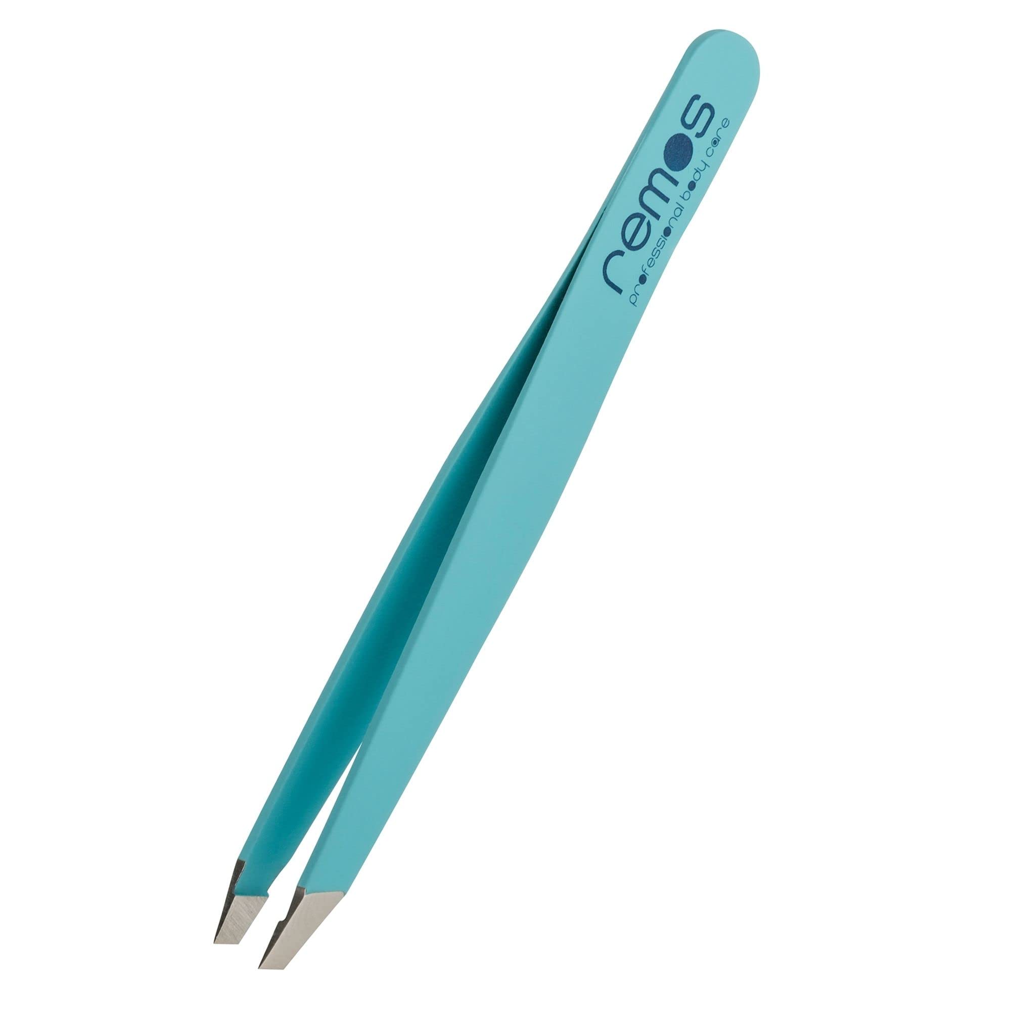 REMOS Professional Eyebrow Tweezers Made of Stainless Steel in Turquoise