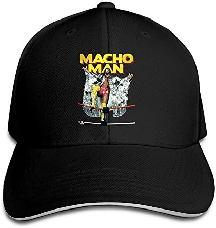 SKOMC Custome Adult REIGNS WWE SUMMER SLAM 2016 MACHO MAN Sandwich Hats Peaked Cap Black