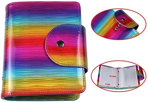 FingerAngel 20 Slots Image Stamper Plate Collection Rainbow Laser Color Nail Art Stamp Plate Stamping Plates Cases Stamp Nail Template Organzier for Large Size 9.5X14.5CM Nail Art Plate (Rainbow) - Image 3