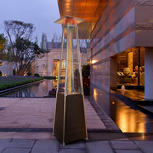 UPHA 42000 BTU Pyramid Patio Propane Heater With Waterproof Cover