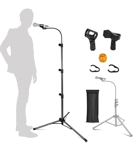 Gibraltar SC-GGN Support Micro Col De Cygne - Robuste Pour Micros Et Cymbales, Longueur 6 Pouces, Noir