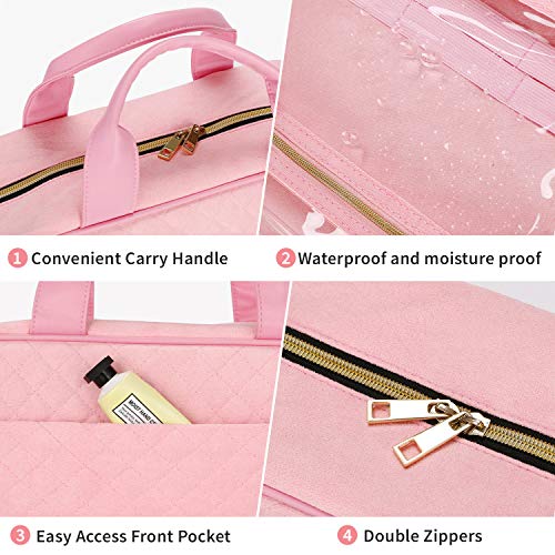 Large Travel Toiletry Bag with Hanging Hook, Jelly Comb Waterproof Cosmetic Travel Bag for Women, Makeup Travel Organizer for Jewellery, Shampoo, Toiletries, Bottles, Accessories. 3 Large Travel Toiletry Bag with Hanging Hook, Jelly Comb Waterproof Cosmetic Travel Bag for Women, Makeup Travel Organizer for Jewellery, Shampoo, Toiletries, Bottles, Accessories.