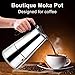Stovetop Espresso Maker,Moka pot, Espresso Machine,Stainless Steel Espresso Machinefor 9 cups (450 ml),Italian coffee maker Espresso and Coffee Maker for for Gas or Electric Ceramic Stovetop