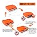Portable Vintage Record Player for 7-inch Vinyl, 2-Speed Bluetooth Turntable with Tone Control Speaker, Rechargeable Battery (Orange)thumb 3