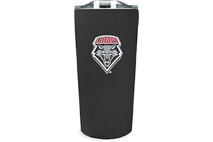 Decorvo University of New Mexico Tumbler - Black Double Walled Insulated Travel Thermos with Slide Lid - 18 oz