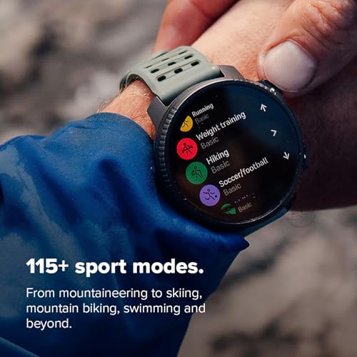 SUUNTO Vertical 2 GPS Sport Watch, Bright 1.5” AMOLED Touchscreen, LED Flashlight, 20-Day Battery Life, Offline Maps, Training Metrics & Recovery Insights, Dual-GNSS, 115+ Sport Modes, Black Titanium