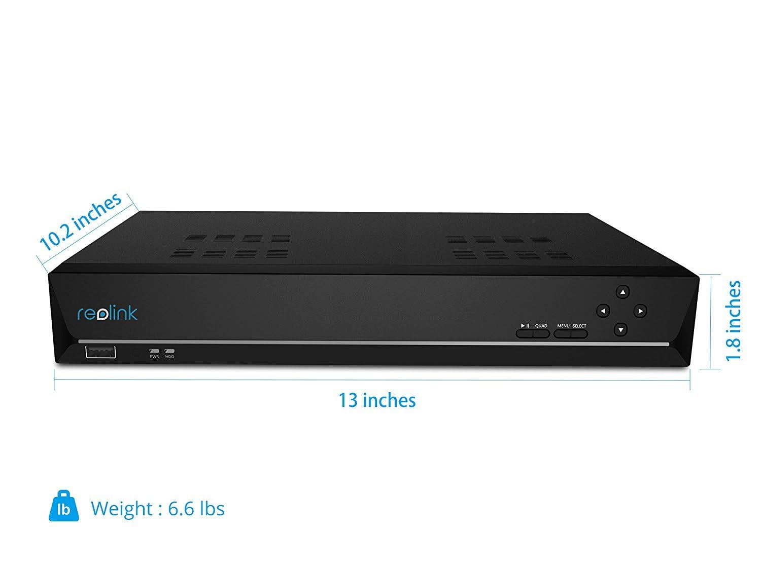REOLINK 16CH Network Video Recorder for Home Security Camera System,Only Work with 16MP/12MP/4K/8MP/5MP/4MP The Same Brand PoE IP Cam,24/7 Recording to Pre-Installed 4TB Hard Drive,RLN16-410