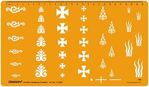 Jewellery Design Template Art & Craft Floral Design Template Stencil Symbols Technical Drafting Drawing Scale