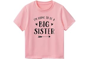 Big Sister Shirts for Girls Baby Announcement Gift Toddler Going to Be Big Sister T-Shirt Promoted Summer Outfits