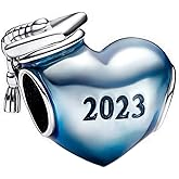 ZURWTCH Graduation Heart Charm Fit Women Bracelet Necklaces Fashion Gifts 925 Sterling Silver DIY Jewelry