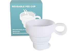 FLASKARS No-Mess Pee Cups for Ovulation Testing, Reusable Essential for Pregnancy Tests Ovulation Tests Fertility Test, Portable Urine Collection Cups Sample Cups (White)