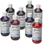 Sax Liquid Washable Watercolor Paint, 1/2 Pint, Assorted Colors, Set of 8 - 1567858
