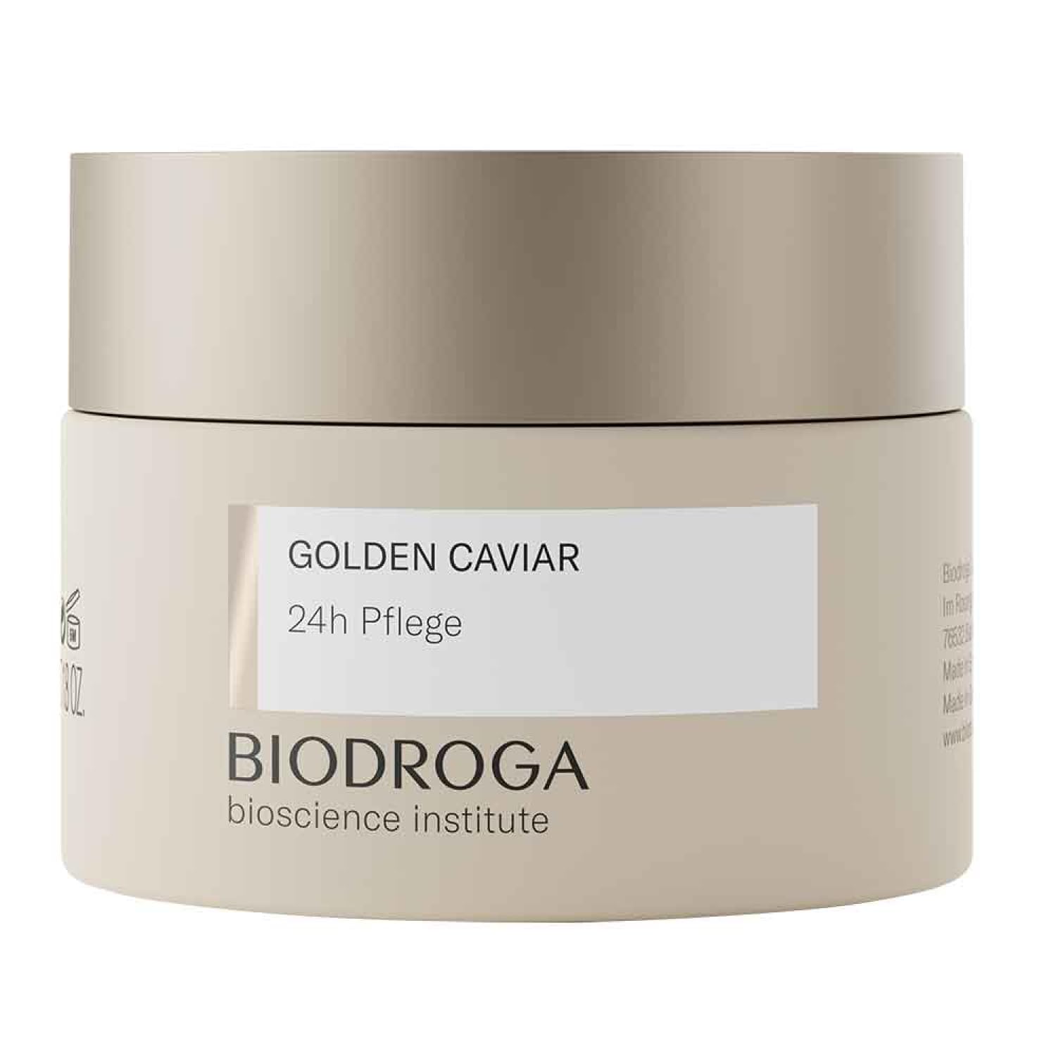 BIODROGA Bioscience Institute Golden Caviar, 24h care, 50 ml, anti-ageing face care, skin care with caviar extract, reduces lines, gives energy and strengthens resistance