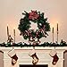 Superday Christmas Garland Festive Holiday Décorations  Rattan Pine Fireplace Wreath Xmas Decoration Green Tinsel Body Classic Traditional Theme 8.86FT (Decoration Not Include)