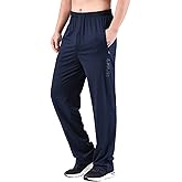 Zoulee New Men's Front Zipper Fly Open-Bottom Sweatpants Jogger Pants