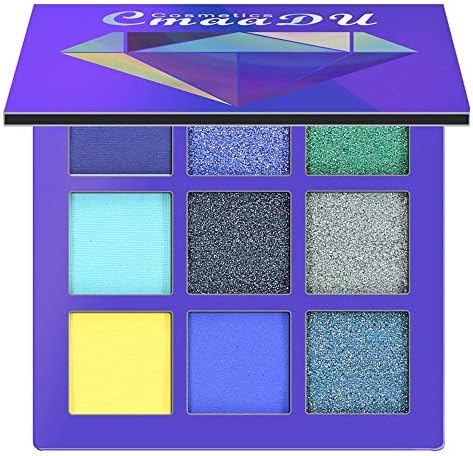Diadia Shimmer Glitter Eye Shadow Powder Palette Matte Eyeshadow Cosmetic for Women on Her Birthday, Christmas Day, Mother's Day, Valentine's Day,9 Colors (B)