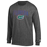 Elite Fan Shop Florida Gators Long Sleeve Tshirt Arch Heather Gray - XL - Charcoal