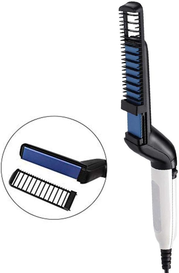 Beard Straightener Comb, Electric Hair Straightener Brush, Beard Straightener Styler Comb, Hair Straightening, Curly Hair Straightening Comb, Side Hair Detangling,Multifunctional Hair Curling Curler