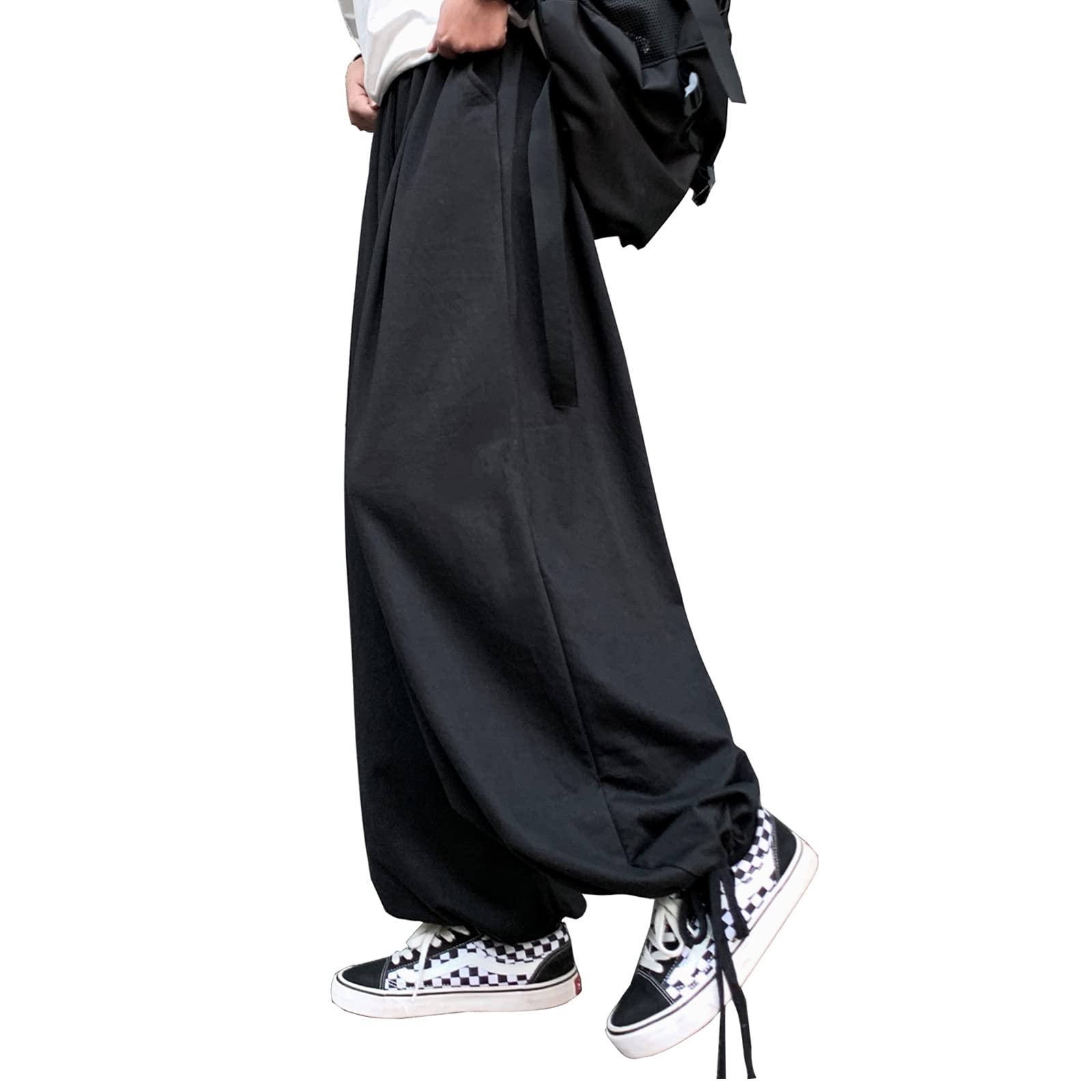 Photo 1 of Arynna Baggy Sweatpants for Women Y2K Casual Cargo Joggers Pants Lounge Sweat Pants for Womens Black