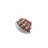 HUASAI Gold Stackable Rings for Women Trendy