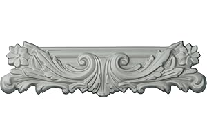 Ekena Millwork PML14X04OX Oxford Center (matches moulding PML02X00OX) Panel Moulding, 14 7/8"W x 4 1/4"H, Primed