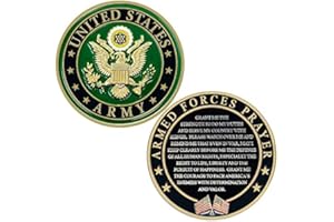 MILITARY GIFT SHOP Army Armed Forces Prayer Coin | Valor Challenge Coin | Gifts for Soldiers & Veterans | Disabled Veteran Owned Business | Army Prayer Coin