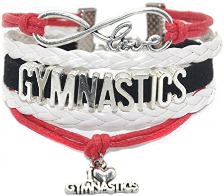 HHHbeauty Girls Gymnastics Bracelet Gymnast - Infinity Love Girls Gymnastics Charm Bracelet Gift for Grils,Women,Men,Boys, Gymnastics Lovers, Gymnastics Team, Gym, Gymnastics Themed Gifts