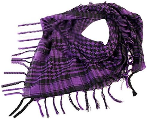 RedBrowm Unisex Fashion Women Men Arab Shemagh Keffiyeh Palestine Scarf Shawl Wrap (Purple)