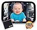 Baby Mirror for Car - Safety with Secure Headrest Double-Strap, Rear Facing Car Seat Mirror - Large, Clear & Convex Back View Mirror - Adjustable & Shatterproof Infant Car Mirror by Diamond Driven