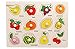VolksRose 12 Pcs Wooden Matching Pegged Puzzles - Fruit - Creative Wood Educational Shape and Color Puzzle - Perfect Christmas Gift for Your Kids