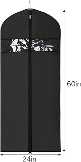 Univivi Long Garment Bags 60 x 24 in 3 Pack Waterproof Dustproof view 2