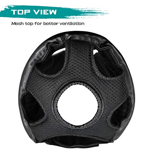 Luniquz Boxing Protective Headgear for Kids, L Black - Thumbnail 4