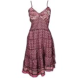 Mogul Interior Womens Angel Spaghetti Strap Sundress Recycled Silk Resort Beach Dresses OneSize