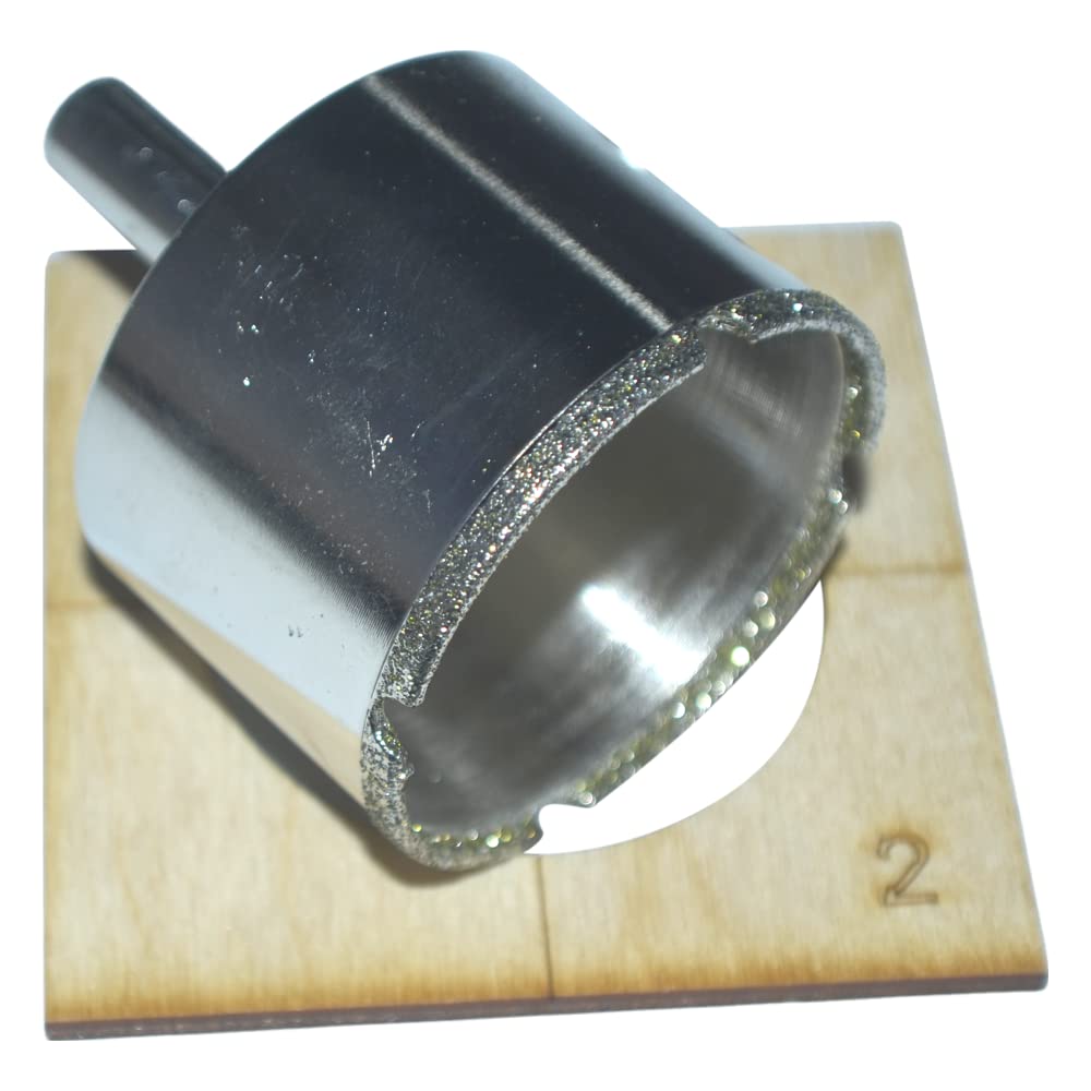 51mm Hole Saw for Ceramic Tile For Shower Mixer 2 inch Hole Saw for Waste Pipe Hole Saw Guide Holds In Place Professional 51mm Diamond Hole Saw for Porcelain Tile Glass Tile and Granite — image 1