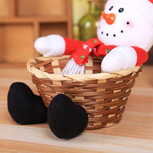 image for Ocamo Small Merry Christmas Candy Storage Basket for Xmas Table Decora