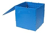 THE CUBE - Brick Building Set and Storage Container - 6 Interconnecting Double Sided Large and Small Peg Plates - 6.5
