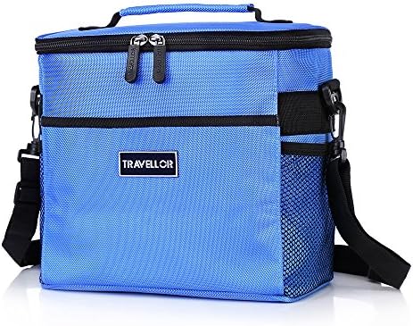 Insulated Lunch Bag/meal bag: Travellors Lunch Tote Bag Box Cooler Bag,Cooler Lunch Box For Work, Men, Women,kid In work or outdoor picnic / BBQ 9.4Lx6.7Wx8.7H[Unisex Lunch Bags](blue)