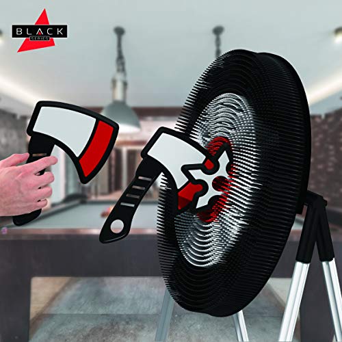 The black series axe throwing target set, 3 throwing axes and