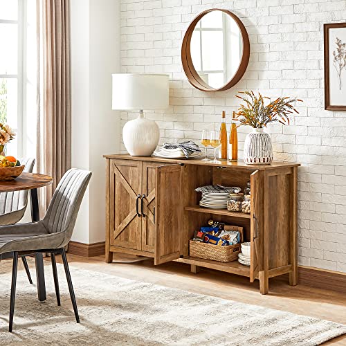 VASAGLE Buffet Sideboard, Credenza, Kitchen Storage with Adjustable Shelves