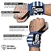 Steel Sweat Wrist Wraps - Best for Weight Lifting, Powerlifting, Gym and Crossfit Training - Heavy Duty Support - Blue/White Stripes 18