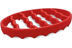 Silicone Roasting Rack 7x8x1 Heat-Resistant Oval Roasting Rack Dishwasher & Microwave Safe for Slow Cooker, Pressure Cooker, 
