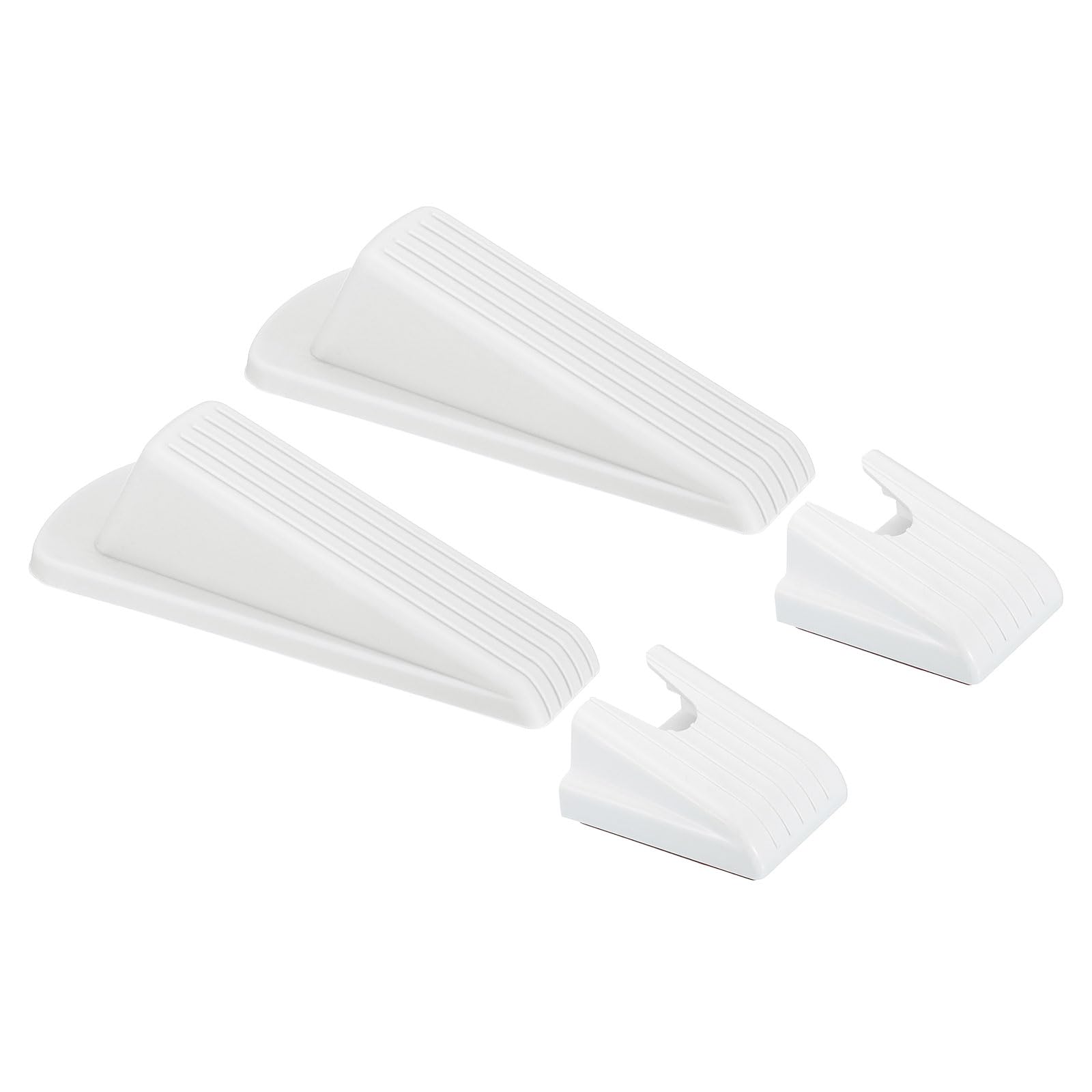 PATIKIL 2 Pcs Door Stoppers, Door Stop Doorstop Rubber Door Stopper Wedge Large Door Wedge Sturdy with Storage Box for Bottom of Door Floor Inside, White