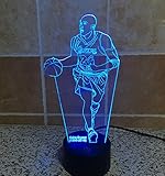 YANGHX 3D illusion Light Kobe Bryant NBA BlackMamba 7 Colors Change FOR 2016 Halloween Christmas Children Table Lamp (Color: Multicolor)