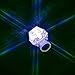 Midafon White LED Rings - 24 Pack Light Up Flashing Plastic Diamond Kids Play Rings