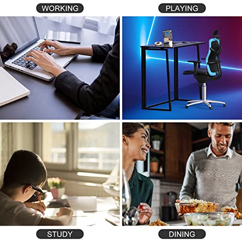 MIIRR Folding Computer Desk, Small Foldable Computer Table for Home Office, Space-Saving Collapsible Desk, No Assembling Study Reading Table for Small Spaces