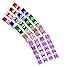 PlayO Self Adhesive Craft Jewel Stickers - 500 Pieces Bulk Adhesive Back Shimmering Craft Jewels for Crafts Supplies and Jewel Decorations