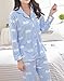 MyFav Big Girls Cute Moustache Printed Pajama Set Novel Cloud Winter Sleepwear
